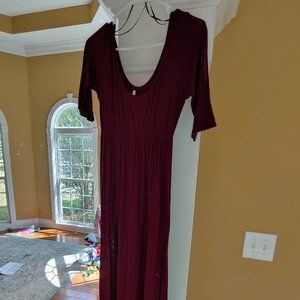Pink blush burgundy dress